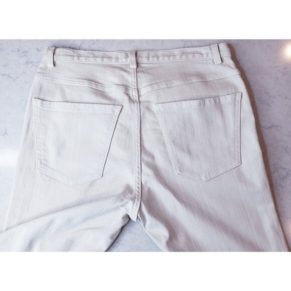 RACHEL COMEY Straight Leg Raw Hem Beige Denim Jeans Women's Size 6 *Minor Flaw* - Picture 9 of 16